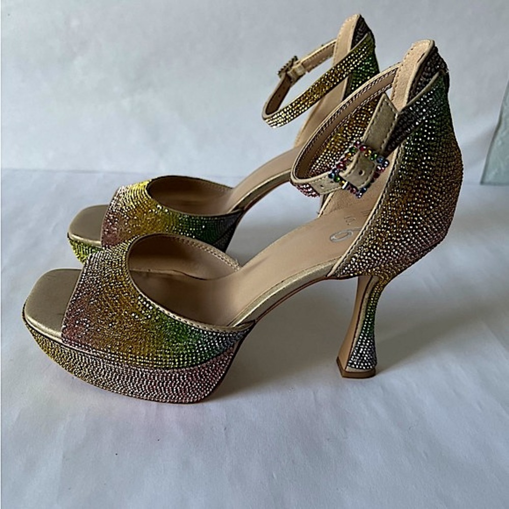 Mix No. 6 Women’s Platform Heels Shoes Size 7 Pastel sparkle